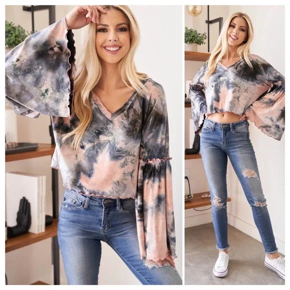 Galaxy Tie Dye Lux Comfort Top - Picture 15 of 15